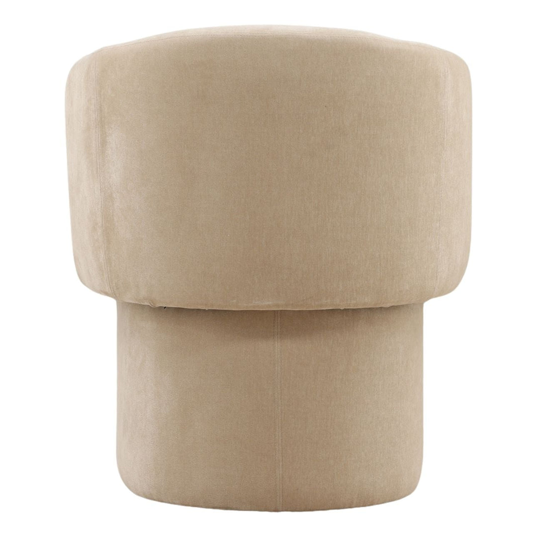 Ines Velvet Dining Chair, Moss Sand, back view