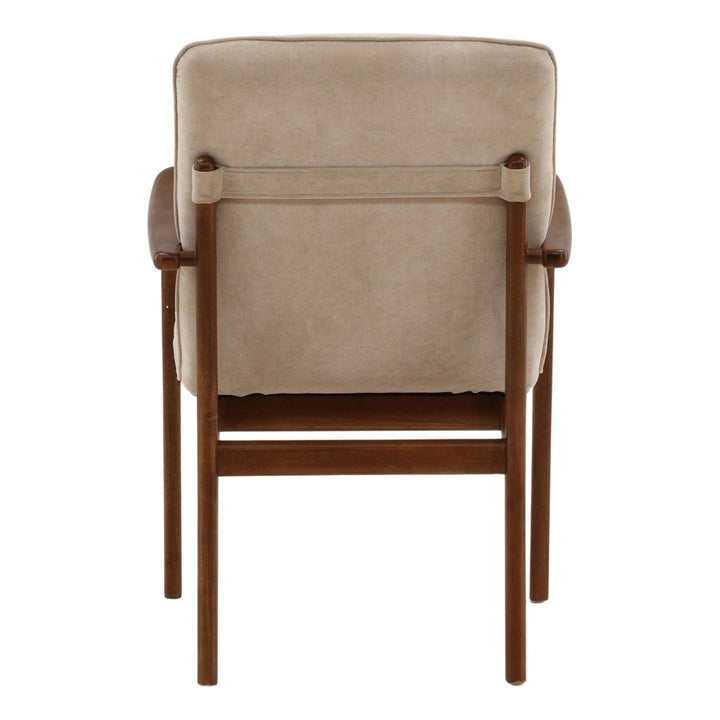 Talisa Velvet Dining Chair, Moss Sand and Brown, back view