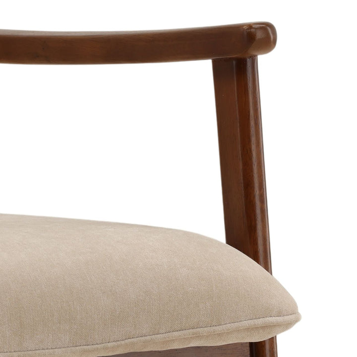 Talisa Velvet Dining Chair, Moss Sand and Brown, detail 2 view