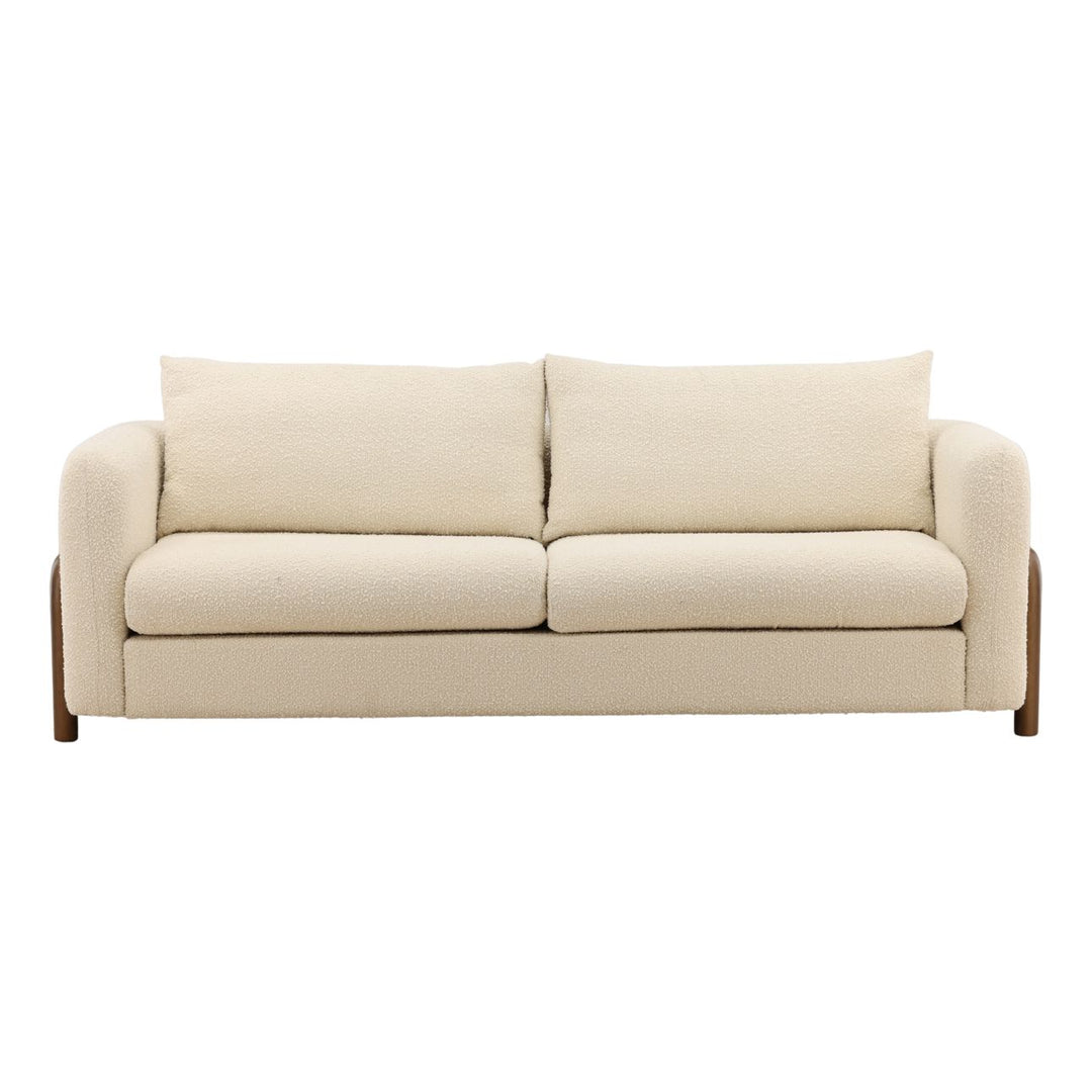 Eselen Boucle Sofa, Cream, front view