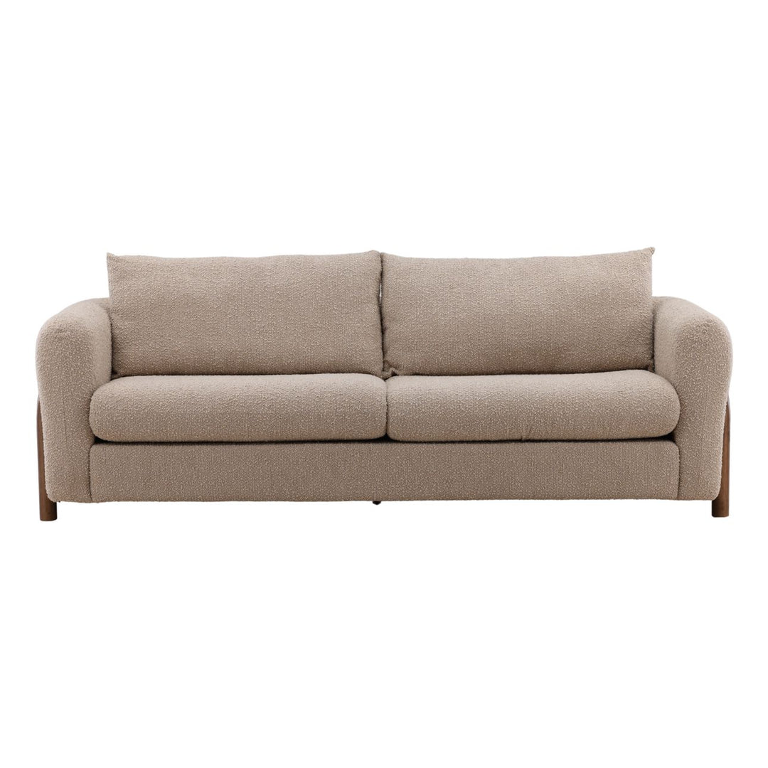 Eselen Boucle Sofa, Sand, front view