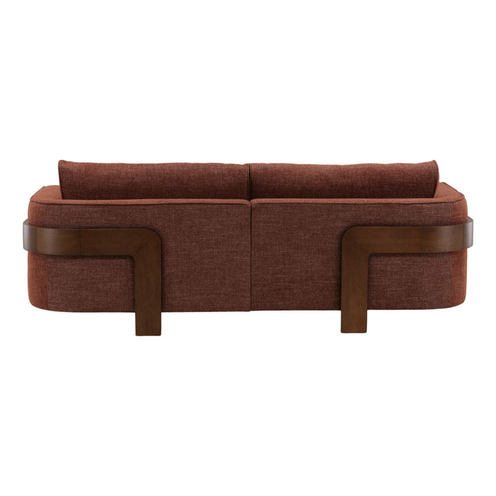 Arinelle Russet Basketweave Sofa, back view