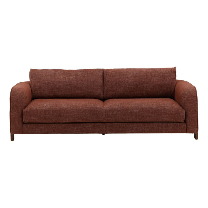 Arinelle Russet Basketweave Sofa, front view
