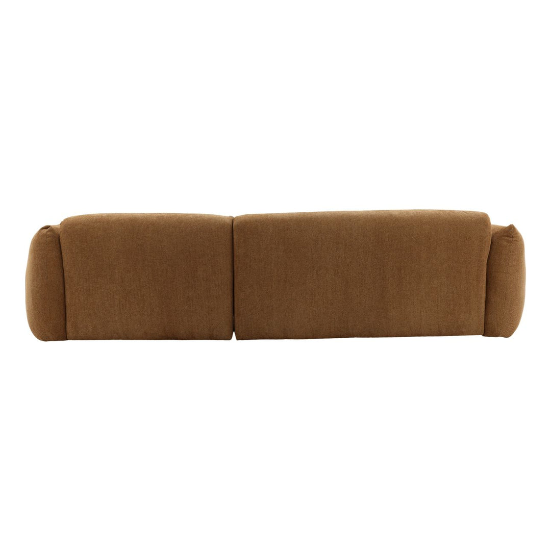 Sonren Caramel Chaise Sectional, Right Side Chaise, back view