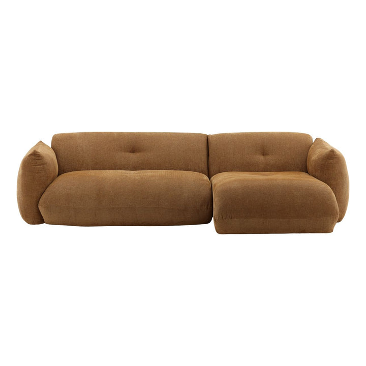 Sonren Caramel Chaise Sectional, Right Side Chaise, front view