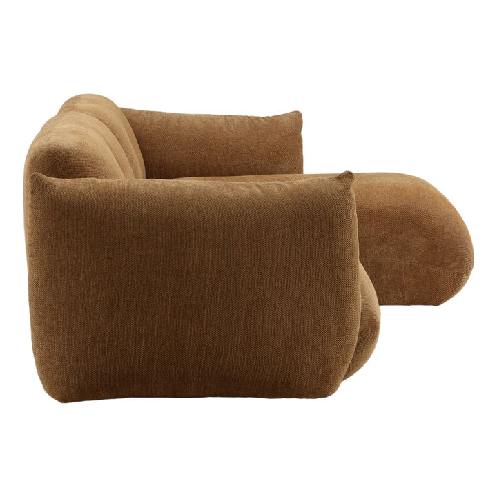 Sonren Caramel Chaise Sectional, Right Side Chaise, profile view