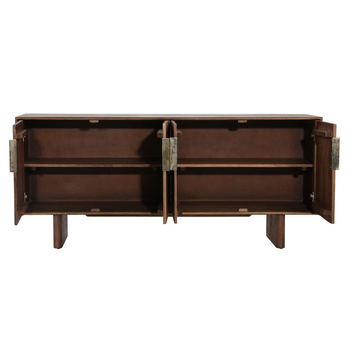 Sylvie Mango Wood Sideboard, open door view