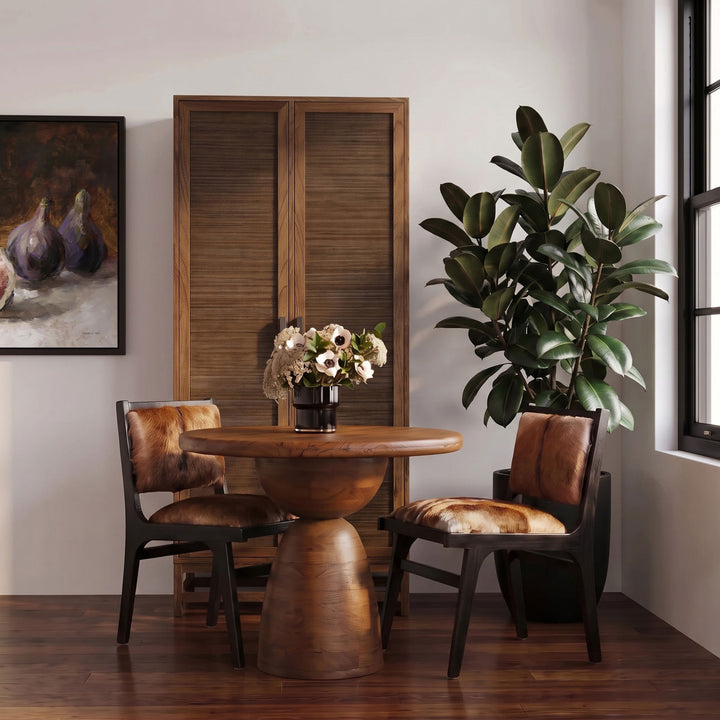 Rowena Textured Door Storage Cabinet, Brown · Coconut Fibers, alternate lifestyle view 1