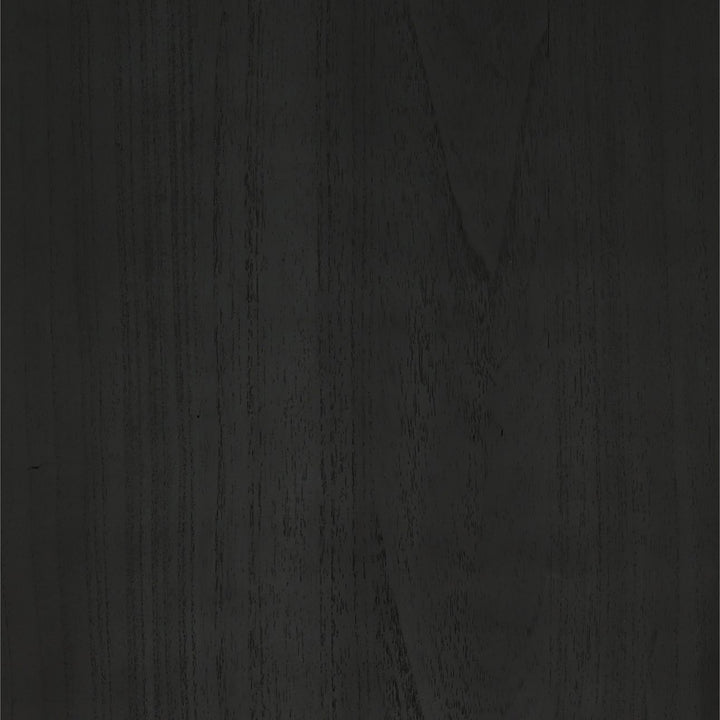 Galen Tall Mindi Wood Bookcase, Black, detail 1 view