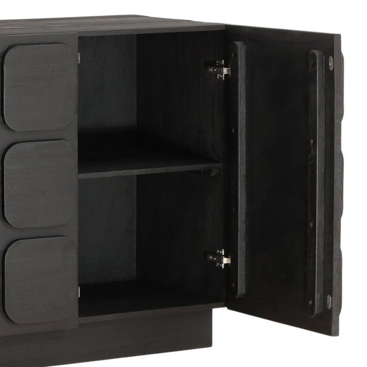 Maris Wood Sideboard, Black · Two Door, detail 2 view