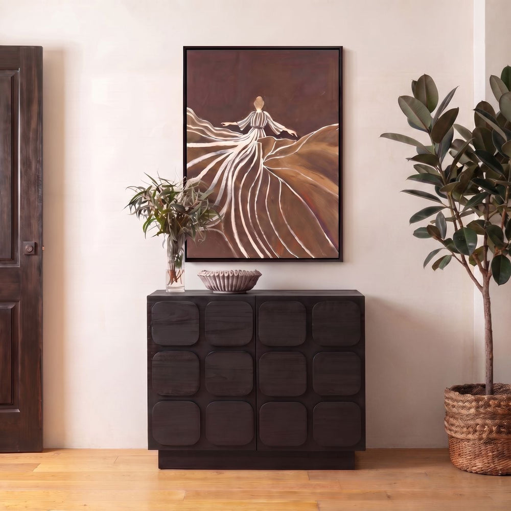 Maris Wood Sideboard, Black · Two Door, lifestyle view