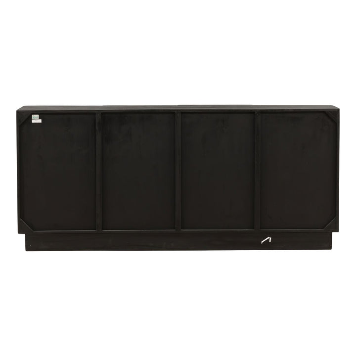 Maris Wood Sideboard, Black · Four Door, back view
