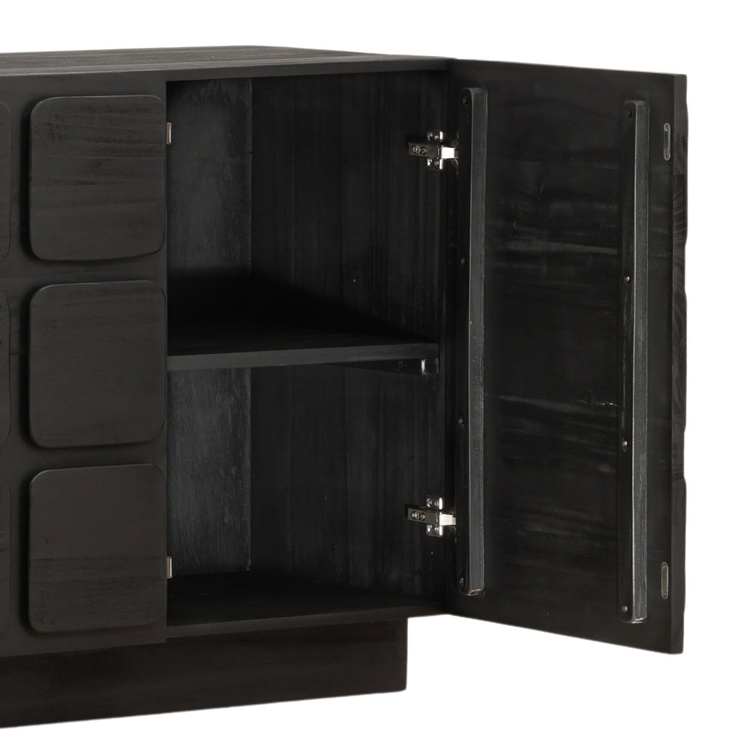 Maris Wood Sideboard, Black · Four Door, detail 2 view