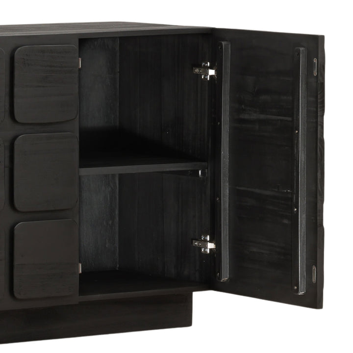 Maris Wood Sideboard, Black · Four Door, detail 2 view