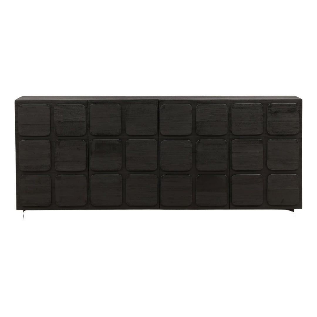 Maris Wood Sideboard, Black · Four Door, front view