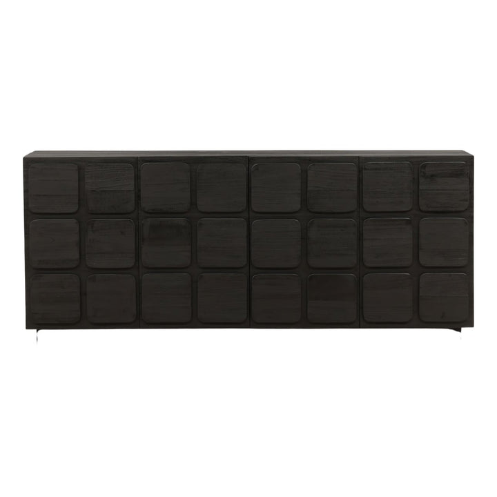 Maris Wood Sideboard, Black · Four Door, front view