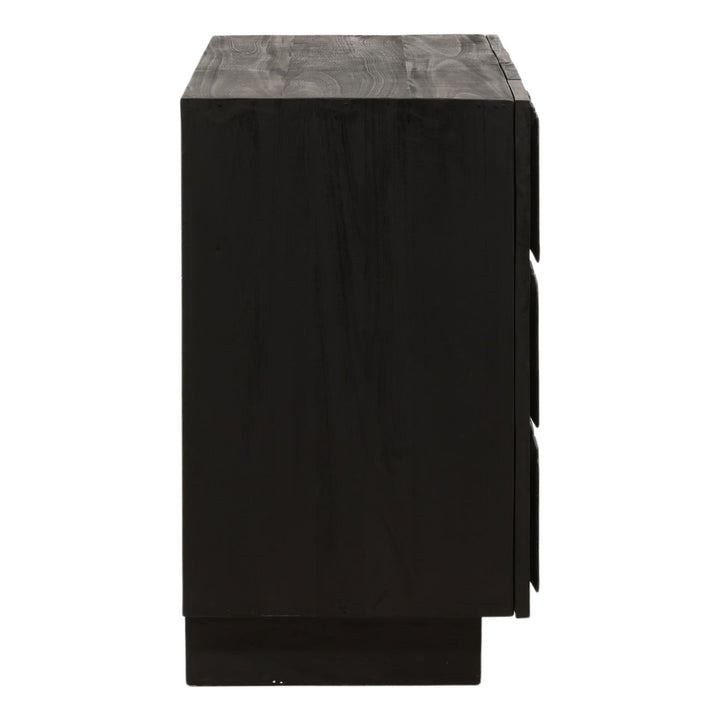 Maris Wood Sideboard, Black · Four Door, profile view