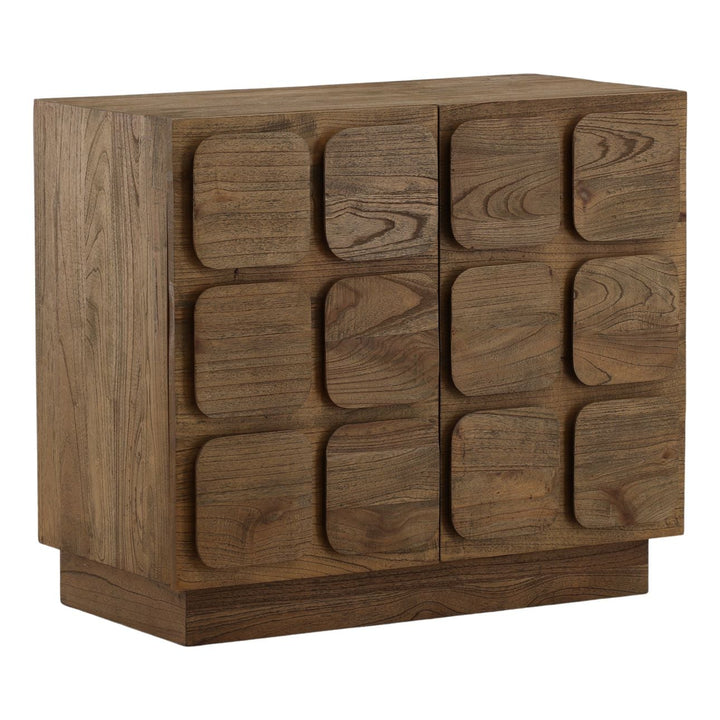Maris Wood Sideboard, Brown · Two Door, three-quarter studio view