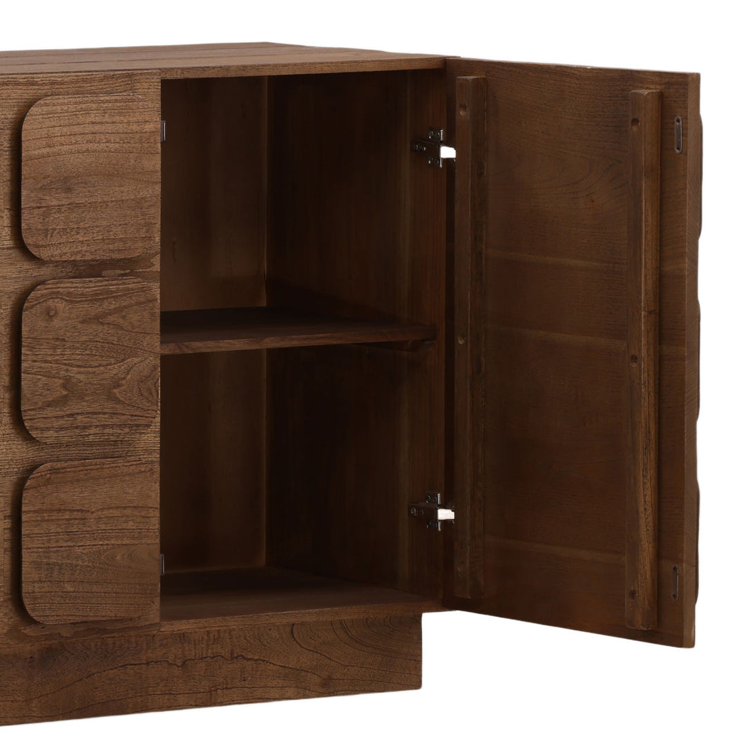 Maris Wood Sideboard, Brown · Four Door, detail 2 view