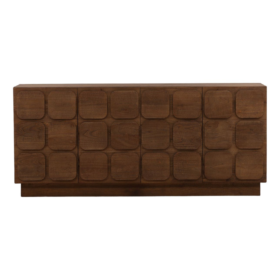 Maris Wood Sideboard, Brown · Four Door, front view