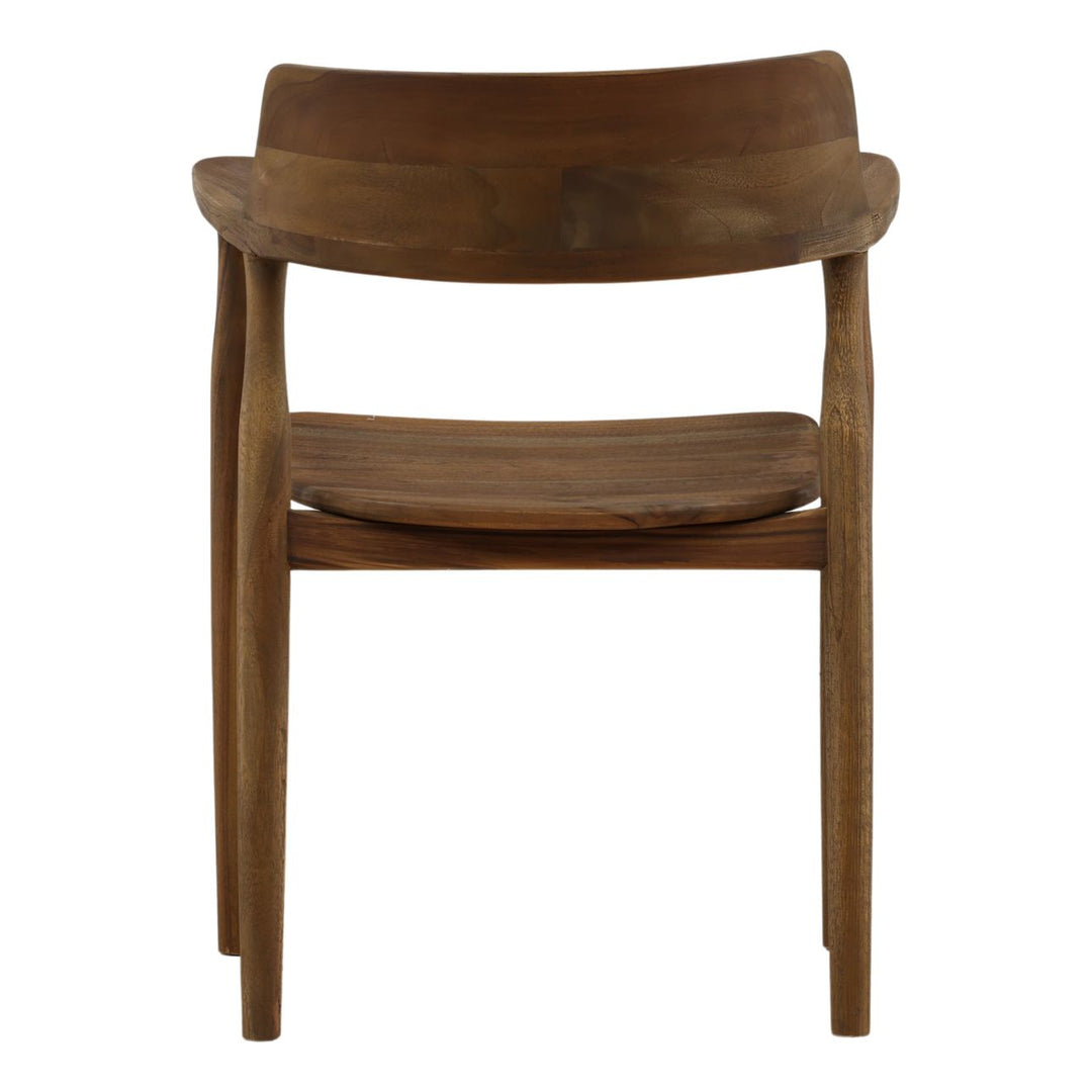 Stanford Teak Dining Chair, Brown, back view