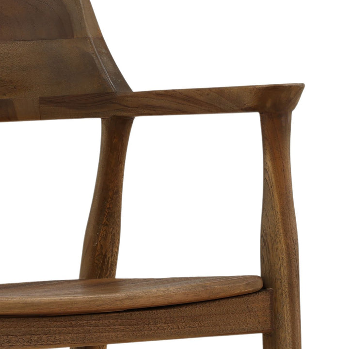 Stanford Teak Dining Chair, Brown, detail 2 view