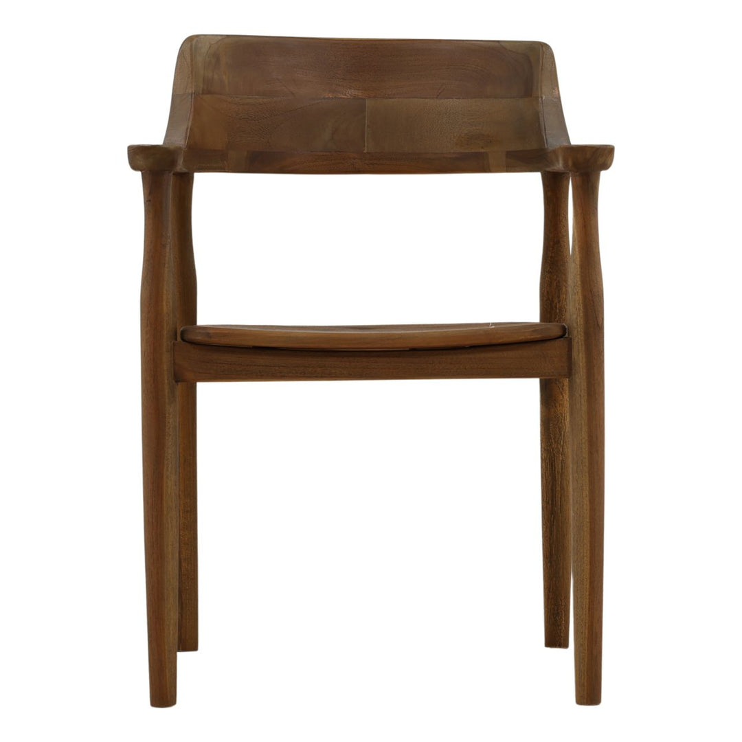 Stanford Teak Dining Chair, Brown, front view
