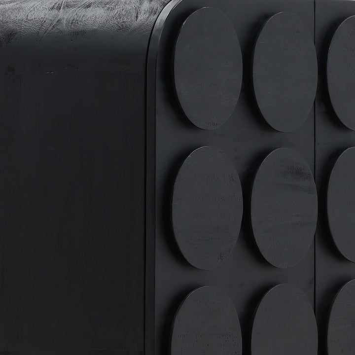 Elian Mindi Wood Sideboard, detail 3 view