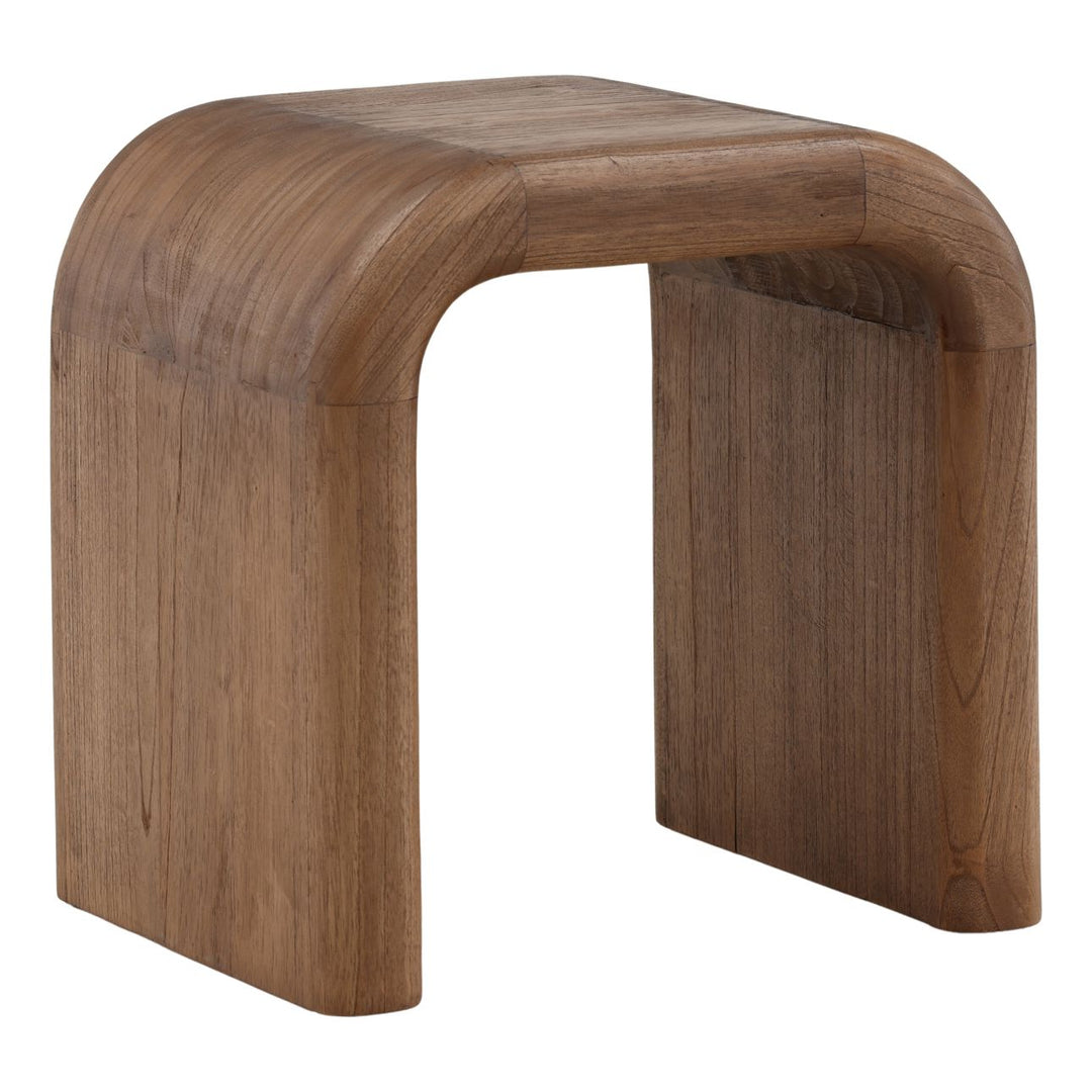 Dalen Mindi Wood Side Table, three-quarter studio view