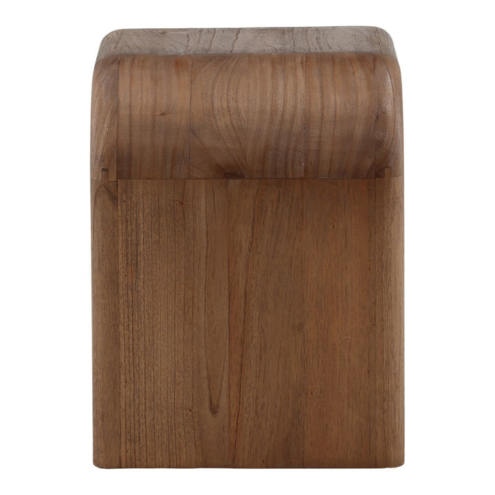 Dalen Mindi Wood Side Table, profile view