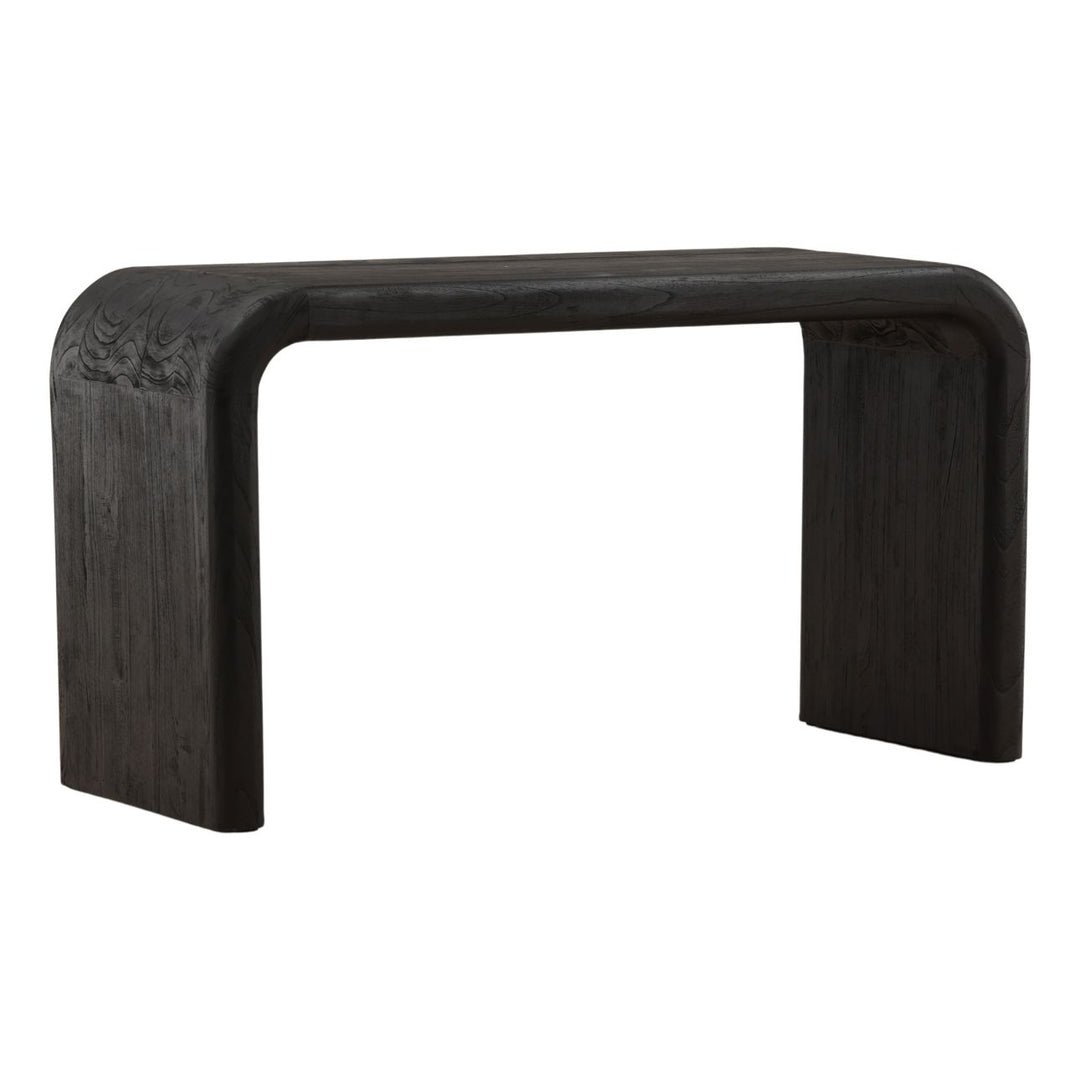 Dalen Mindi Wood Desk, Black, three-quarter studio view