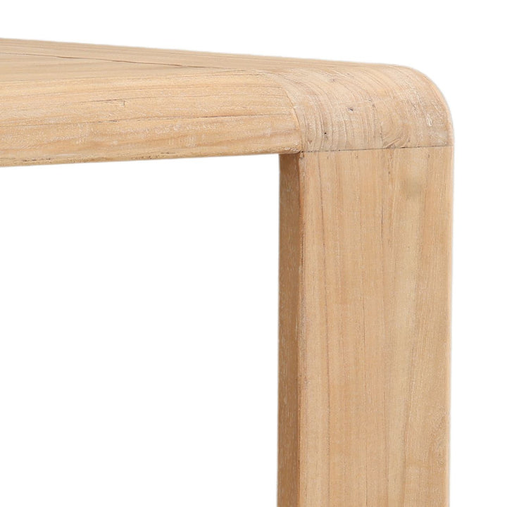 Cora Natural Mindi Wood Dining Table, detail 2 view