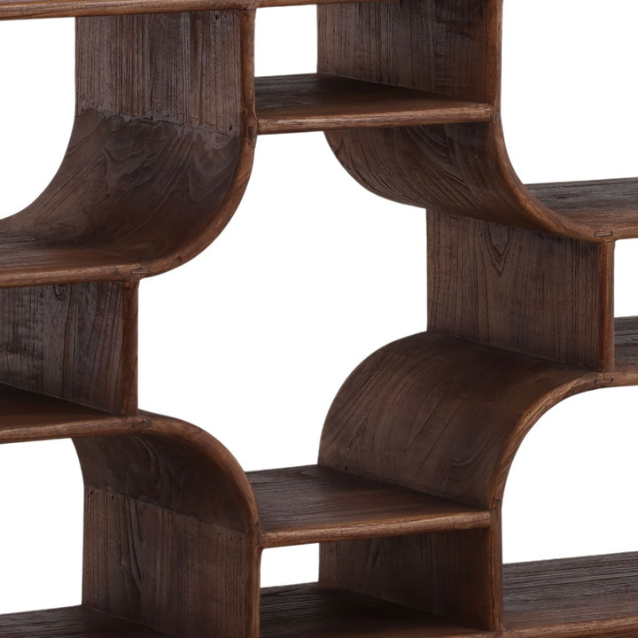 Galen Low Mindi Wood Bookcase, Brown, detail 2 view