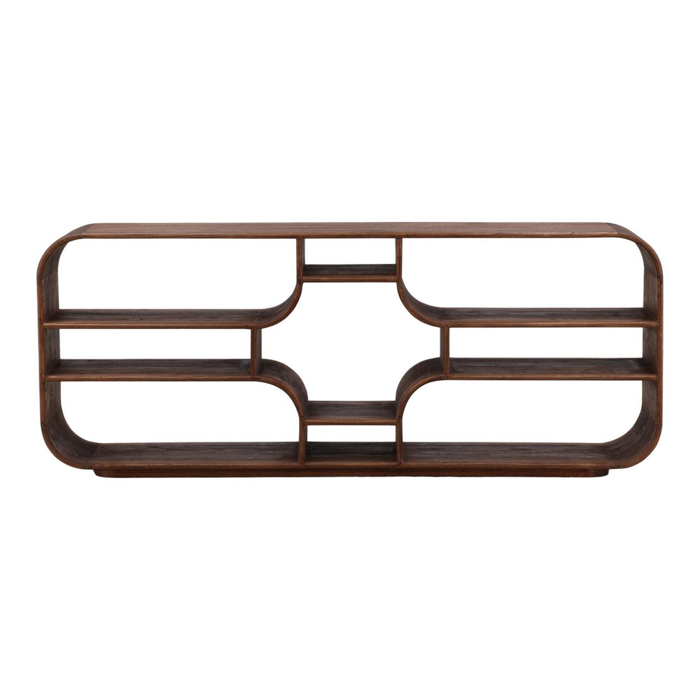 Galen Low Mindi Wood Bookcase, Brown, front view