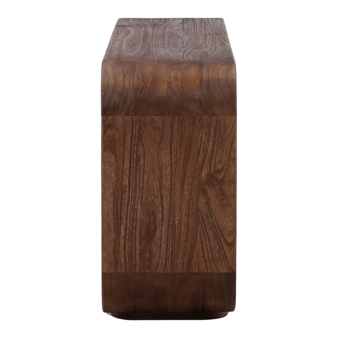 Galen Low Mindi Wood Bookcase, Brown, profile view