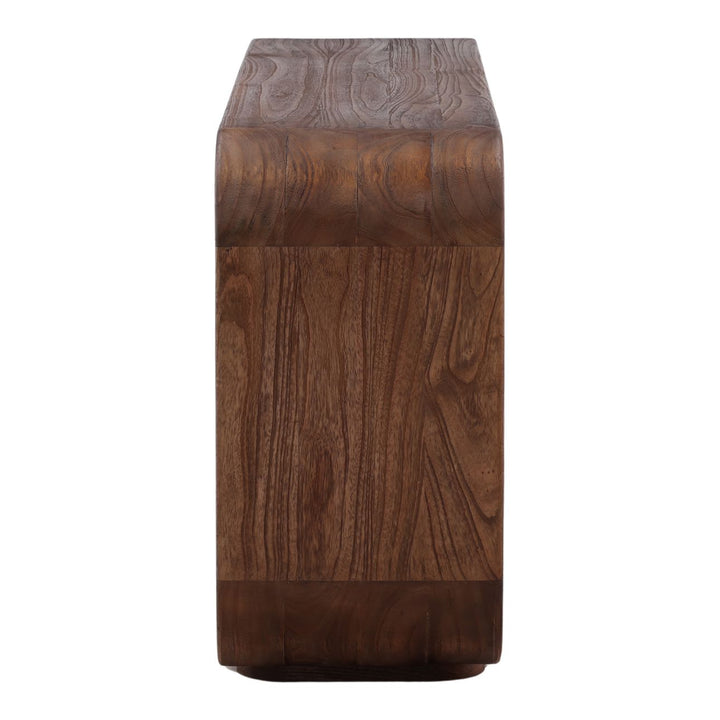 Galen Low Mindi Wood Bookcase, Brown, profile view