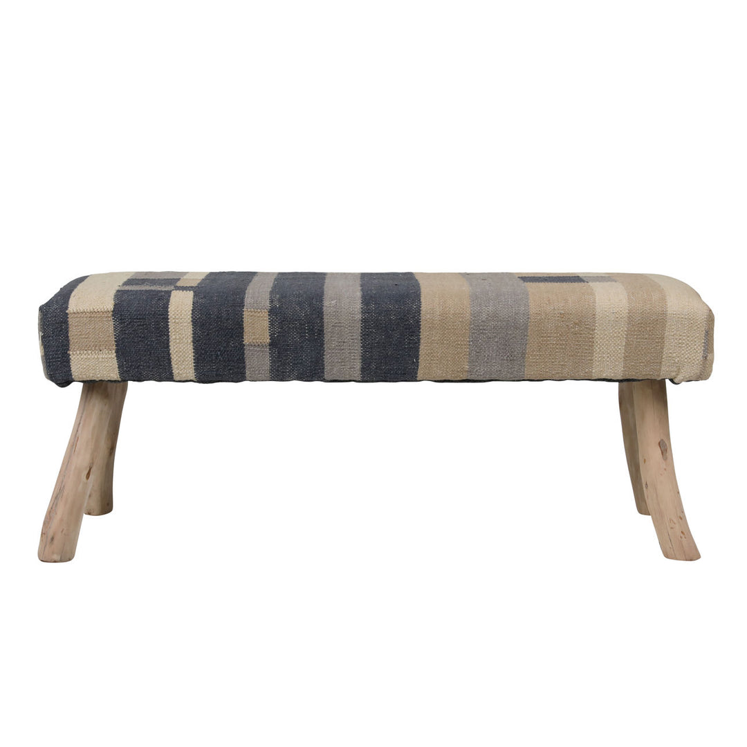 Mira Kilim Bench, front view