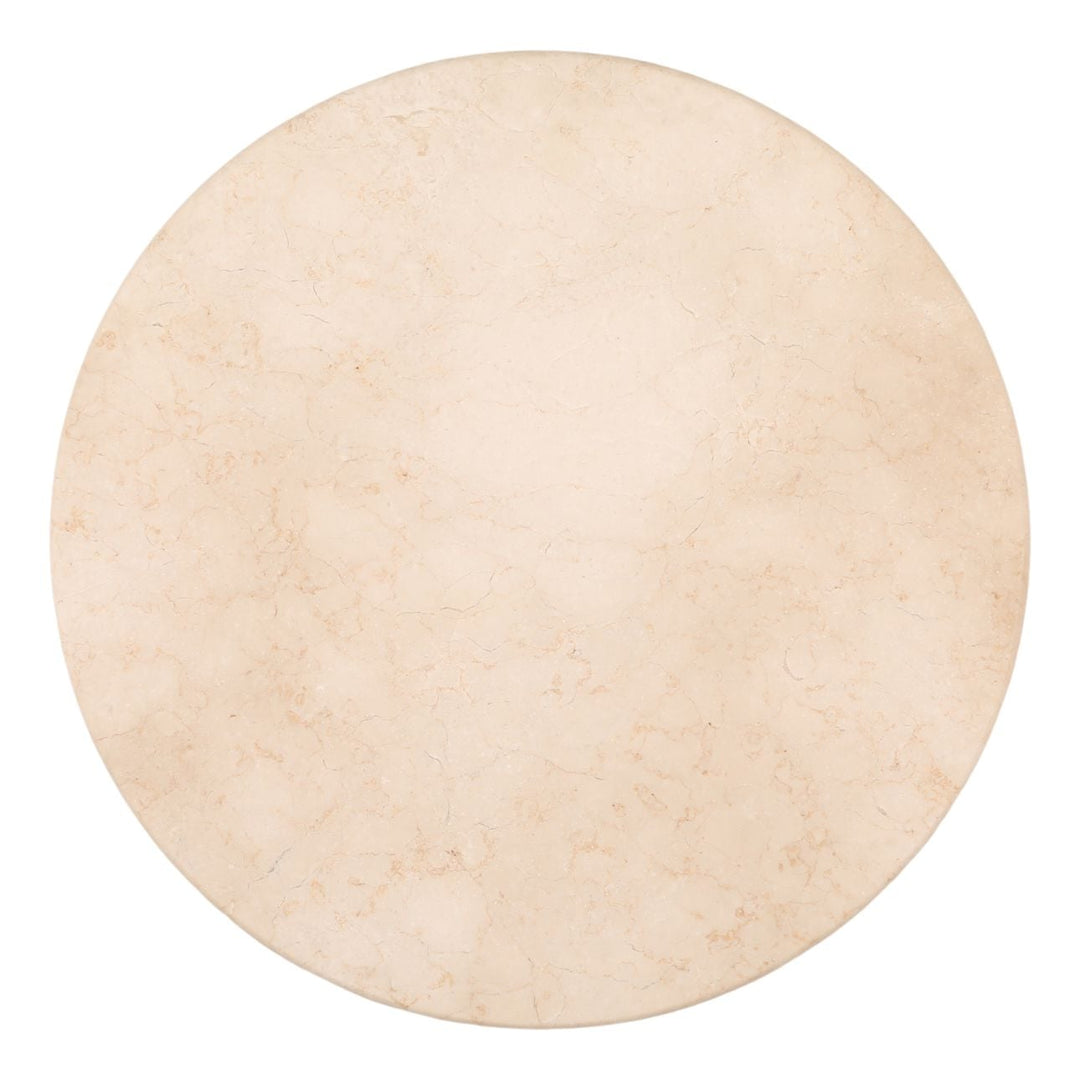 Oren Oak and Marble Coffee Table, Brown, overhead view