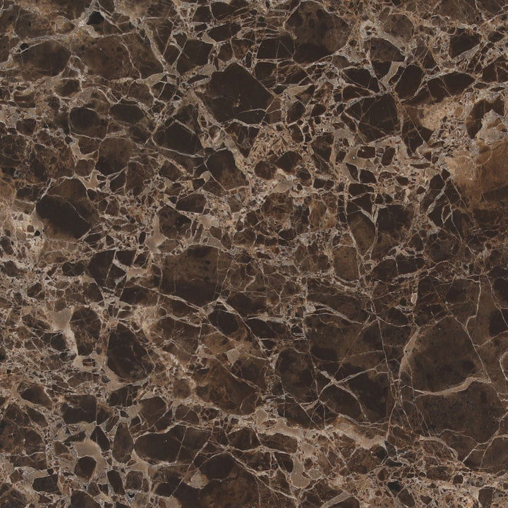 Ola Marble and Oak Console Table, Dark Brown · Emperador Marble, detail 1 view