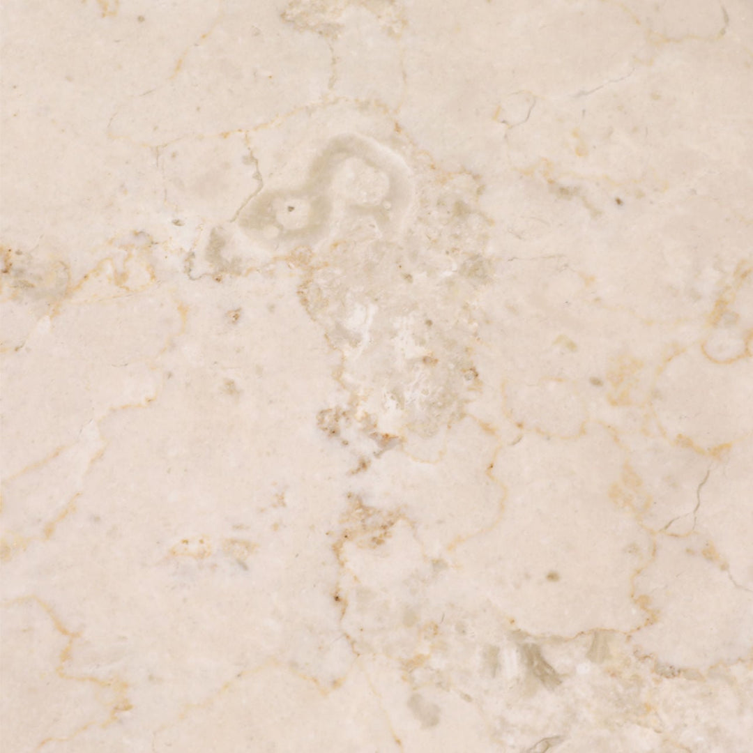 Ola Marble and Oak Console Table, Natural Wash · Cream Marble, detail 1 view