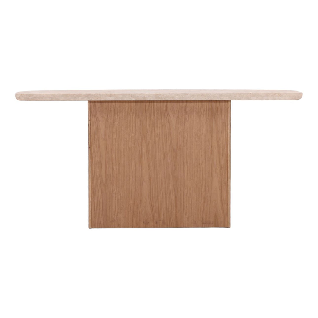 Bela Marble and Oak Console Table, back view