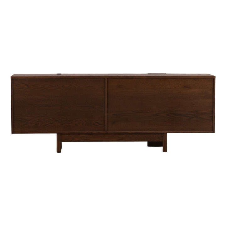 Soleil Oak Veneer Sideboard, back view