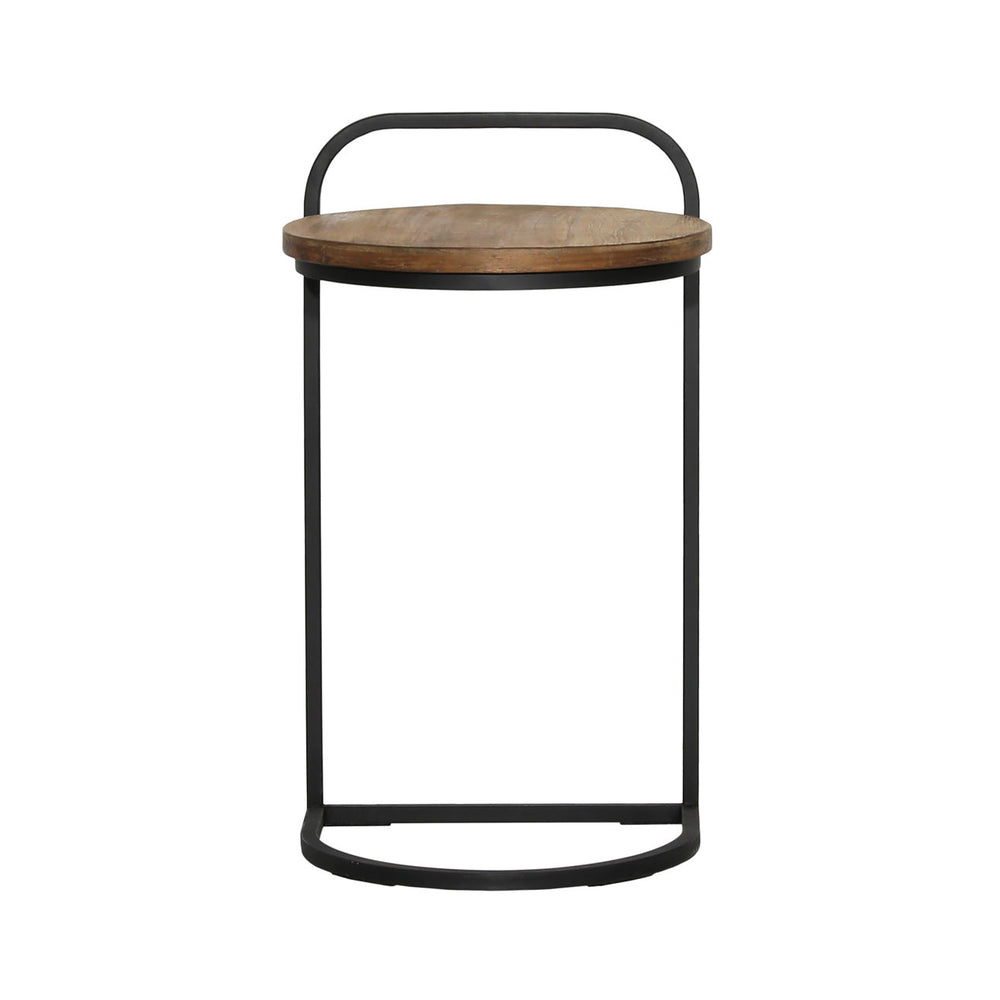 Larkin Teak Laptop Side Table, front view