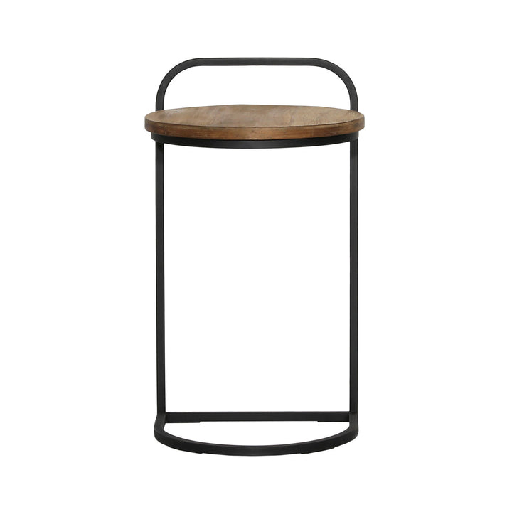 Larkin Teak Laptop Side Table, front view