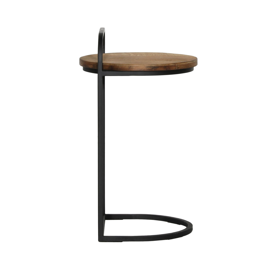 Larkin Teak Laptop Side Table, profile view