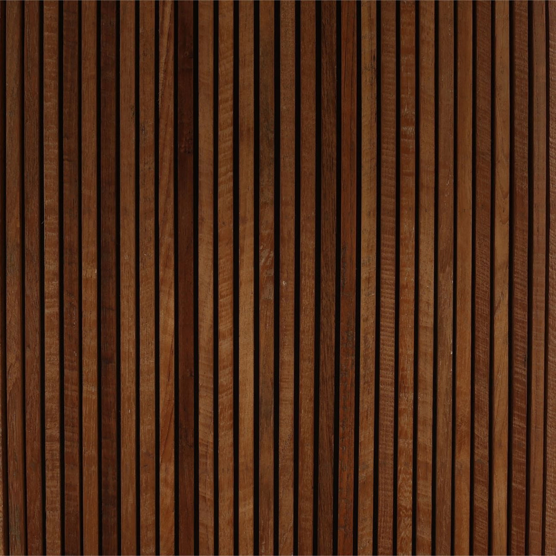 Astra Micro Cement and Teak Dining Table, detail 2 view