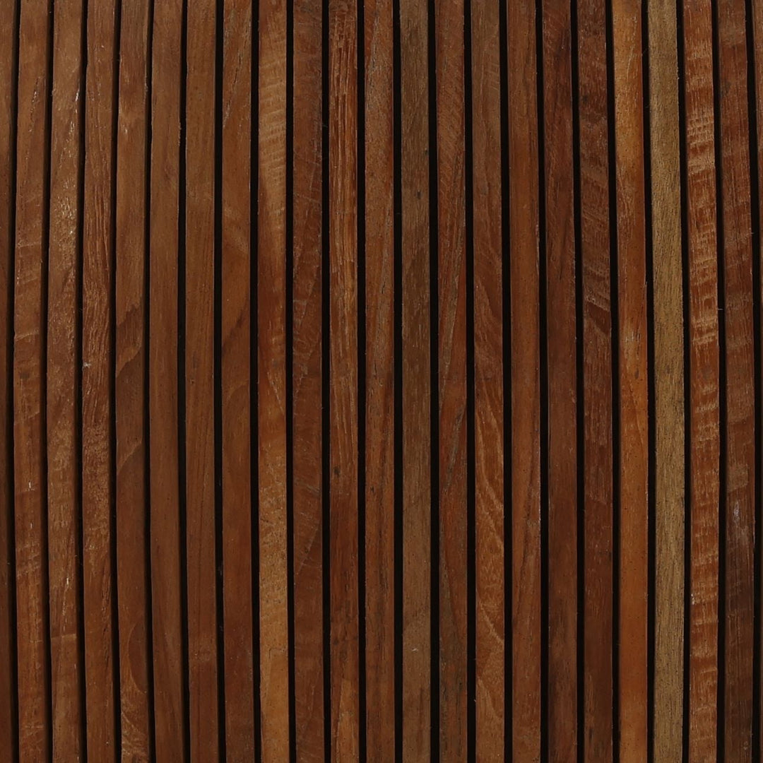 Aster Cement and Teak Coffee Table, detail 2 view
