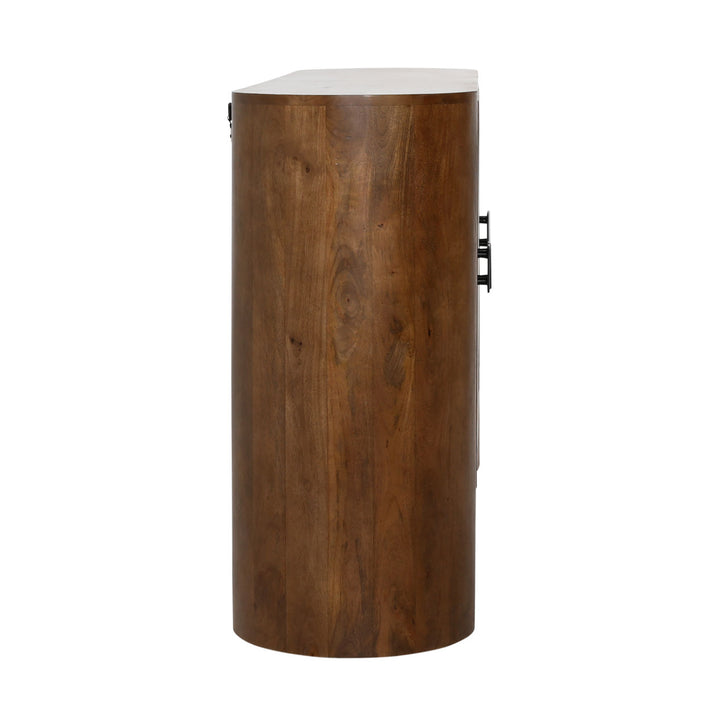 Sterling Mango Wood Sideboard, Four Door, profile view