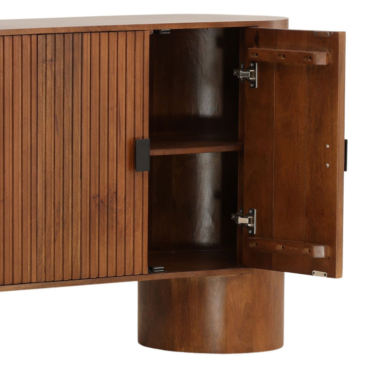 Sterling Mango Wood Sideboard, Six Door, detail 2 view