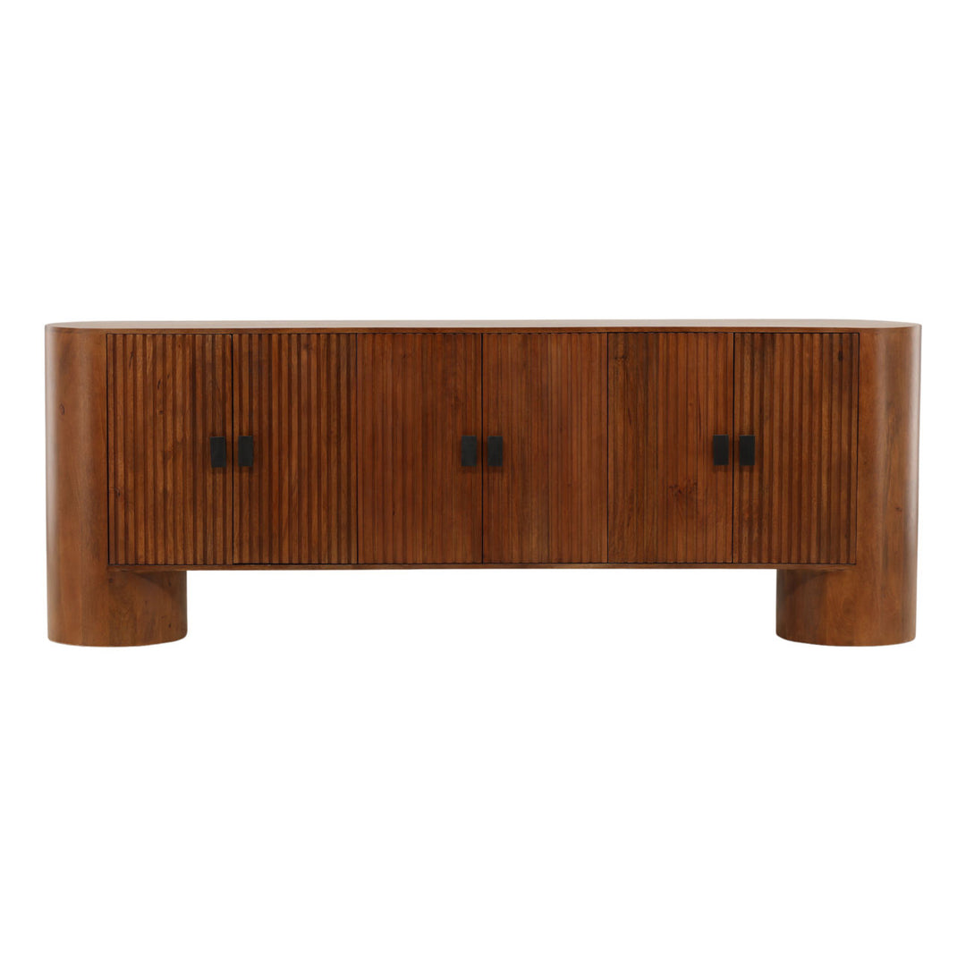 Sterling Mango Wood Sideboard, Six Door, front view